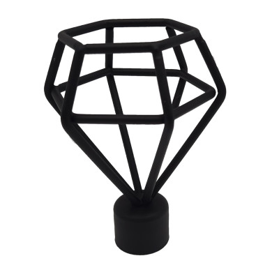 Διακοσμητικό τελέιωμα Φ19mm Meteor μαύρο σετ 2 τεμαχια